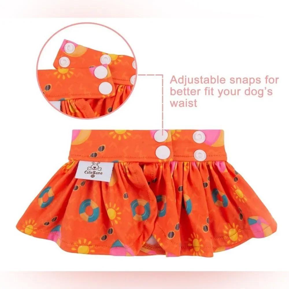 CuteBone Dog Bikini Dress, Stylish Swimsuit Costume For Small Dogs XS L NWT